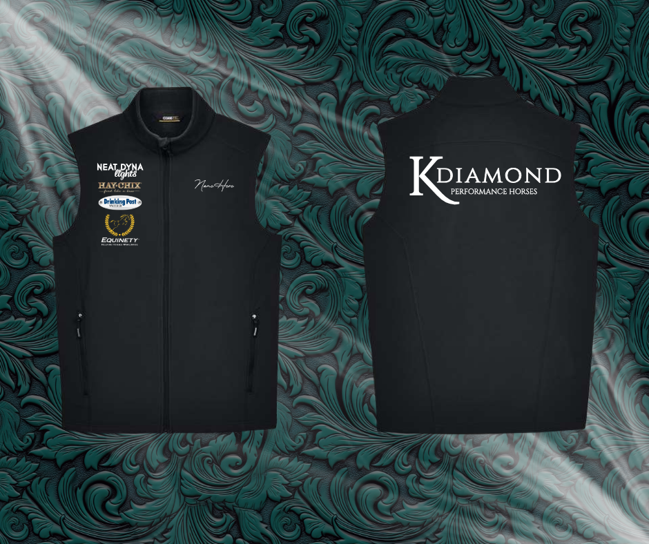 K Diamond Performance Horses Soft Shell Vest