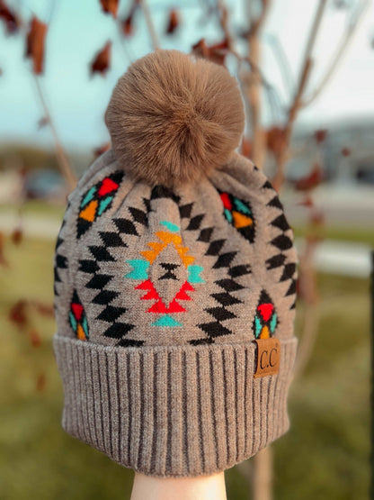 Meant to Be Aztec C.C Beanie