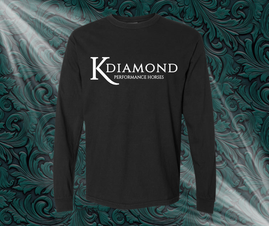 K Diamond Performance Horses Long Sleeve Comfort Tee