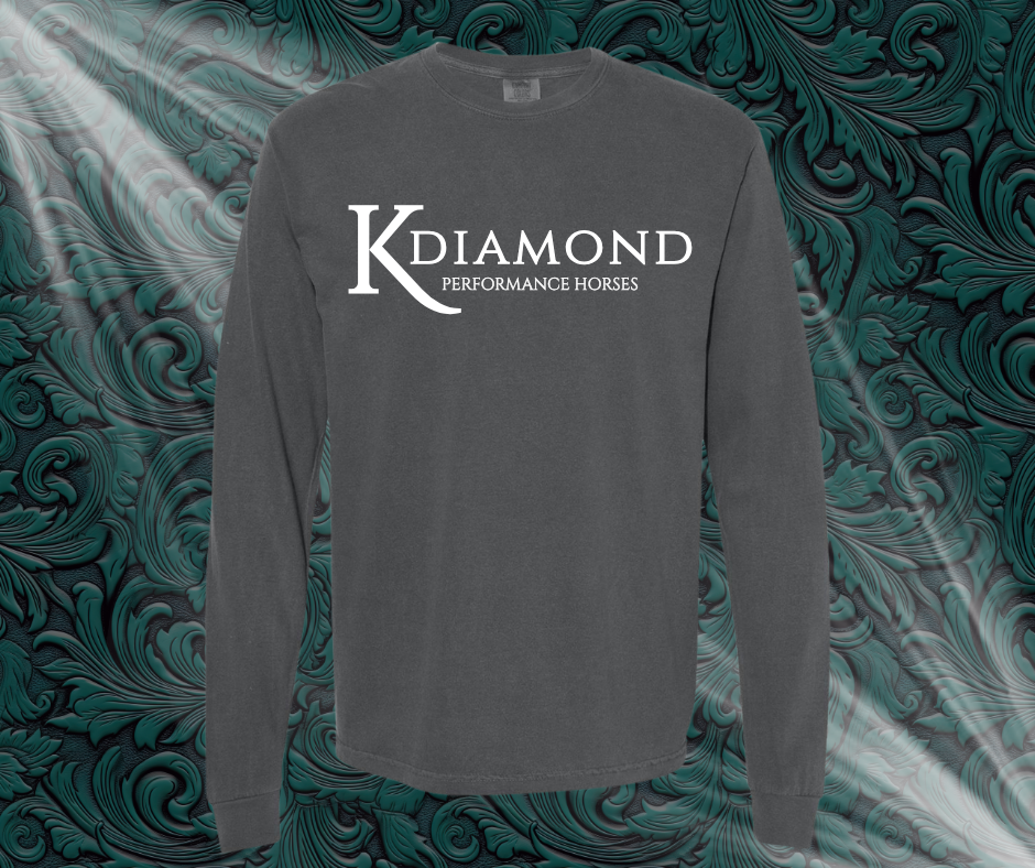 K Diamond Performance Horses Long Sleeve Comfort Tee