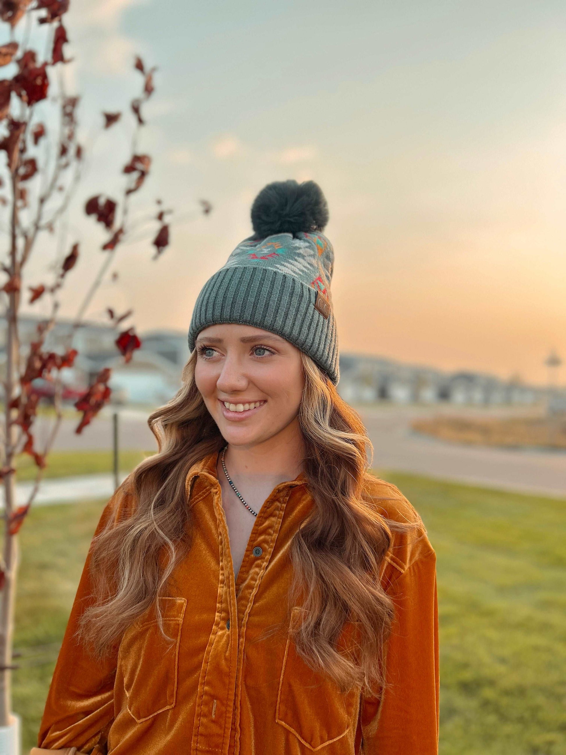 Meant to Be Aztec C.C Beanie