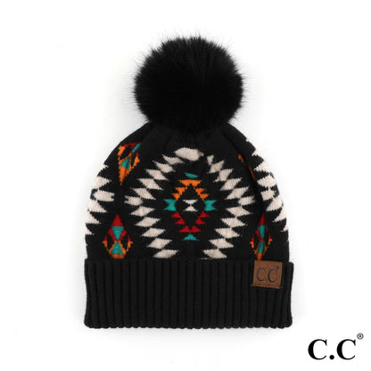 Meant to Be Aztec C.C Beanie