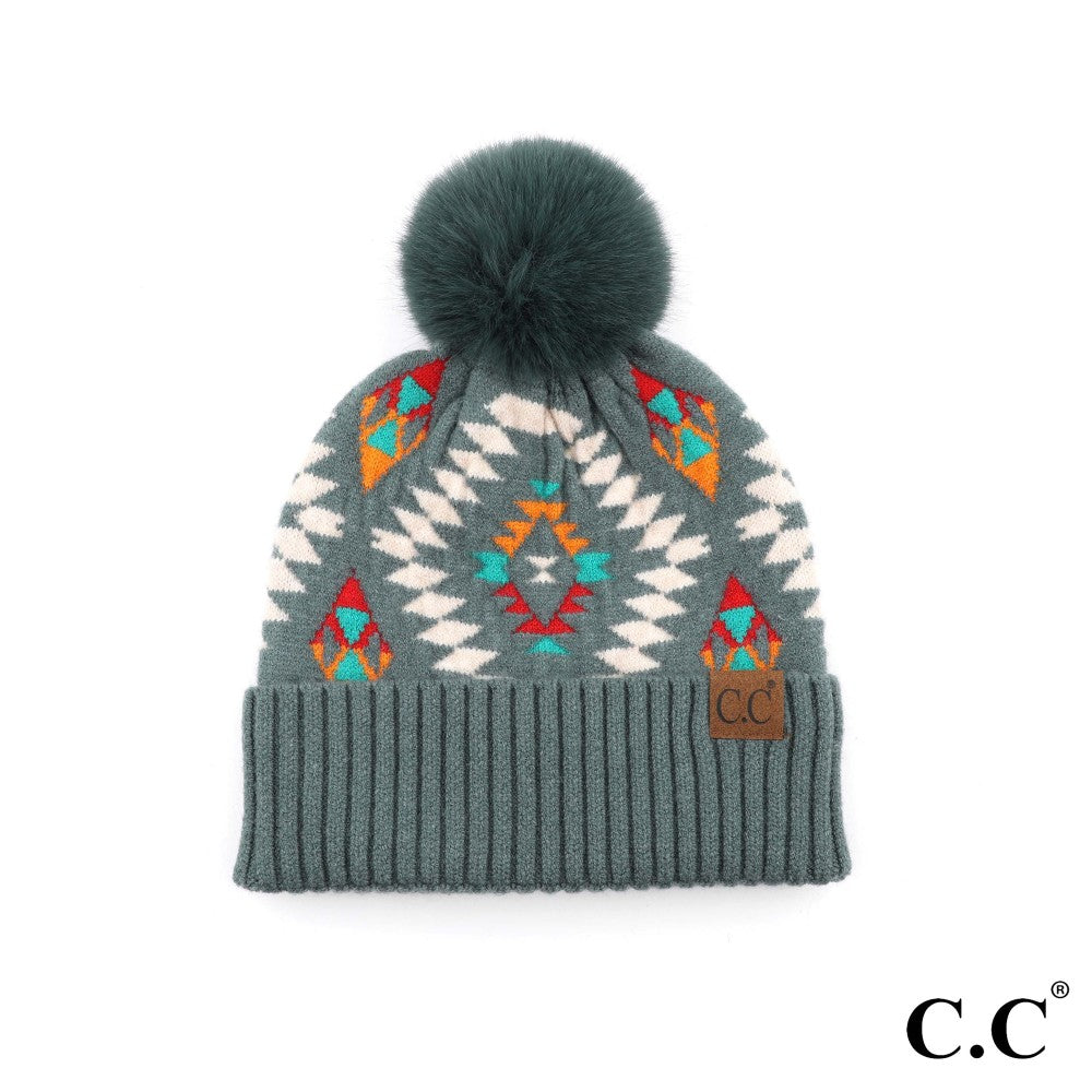 Meant to Be Aztec C.C Beanie