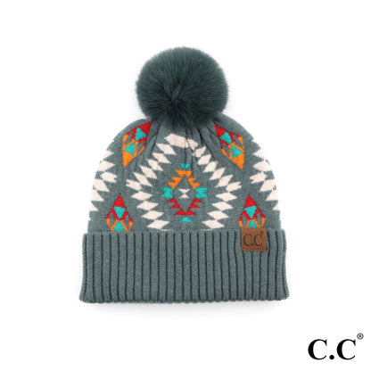 Meant to Be Aztec C.C Beanie