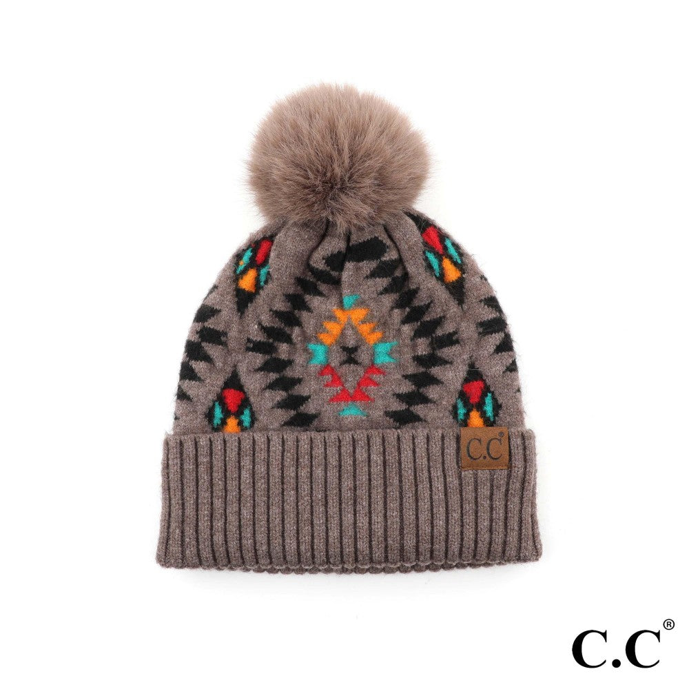 Meant to Be Aztec C.C Beanie