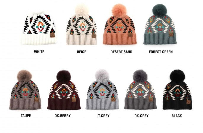 Meant to Be Aztec C.C Beanie