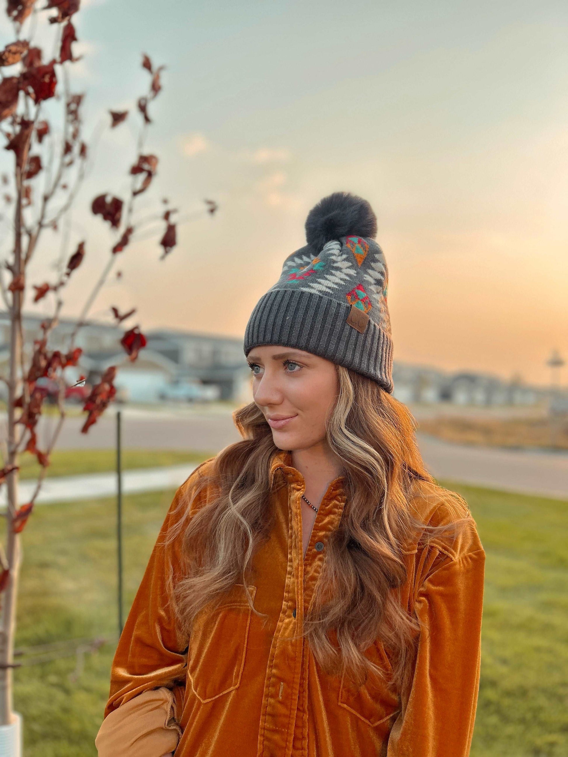 Meant to Be Aztec C.C Beanie