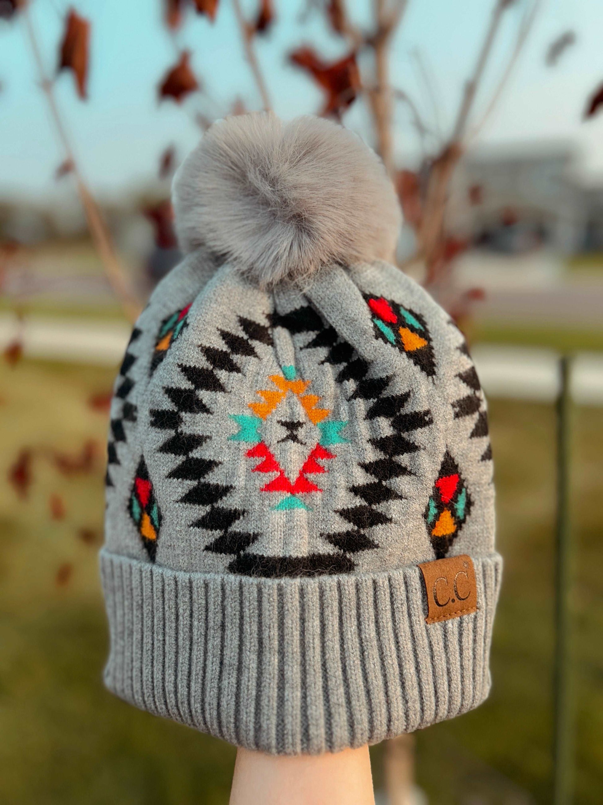 Meant to Be Aztec C.C Beanie