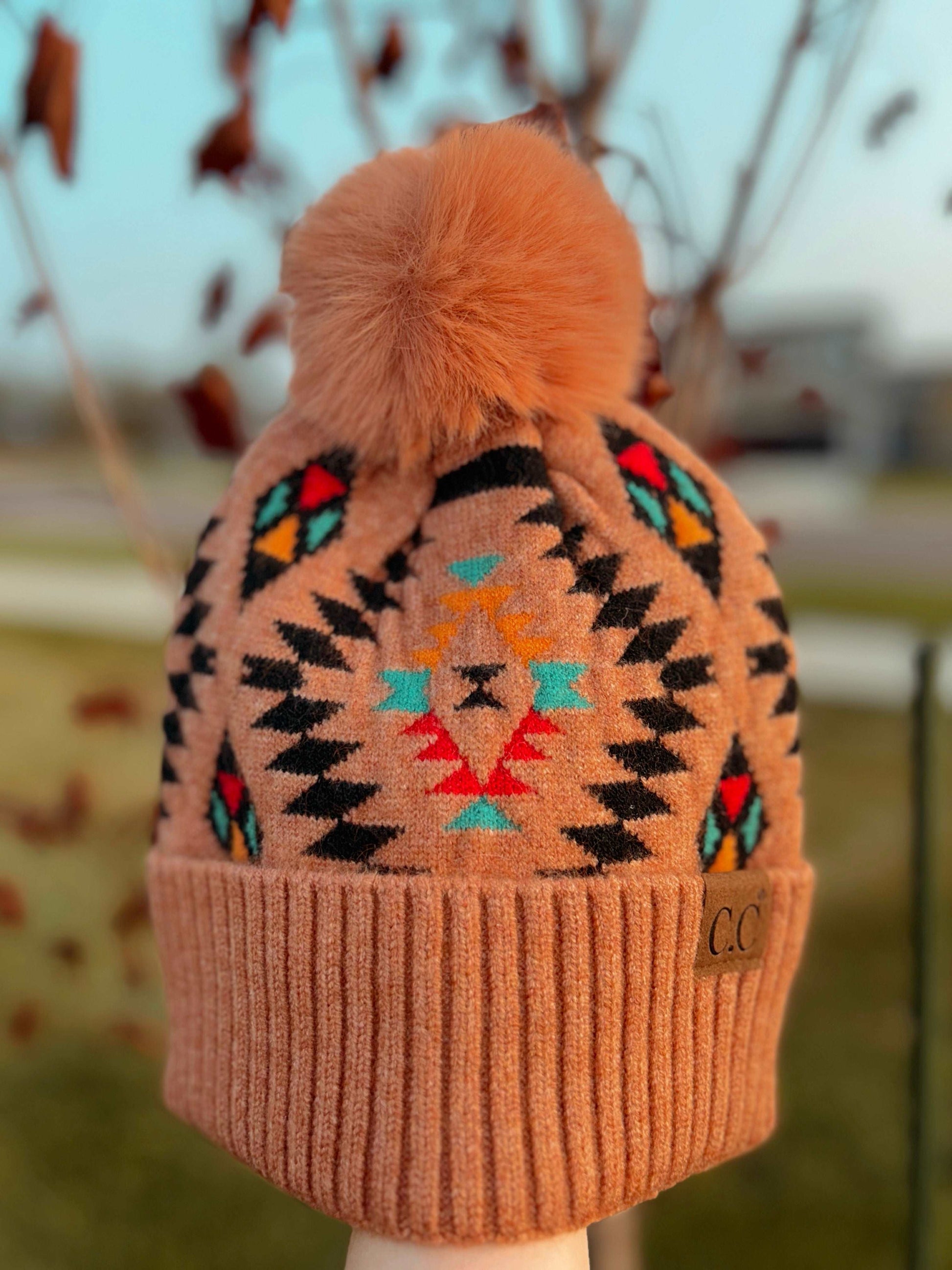 Meant to Be Aztec C.C Beanie