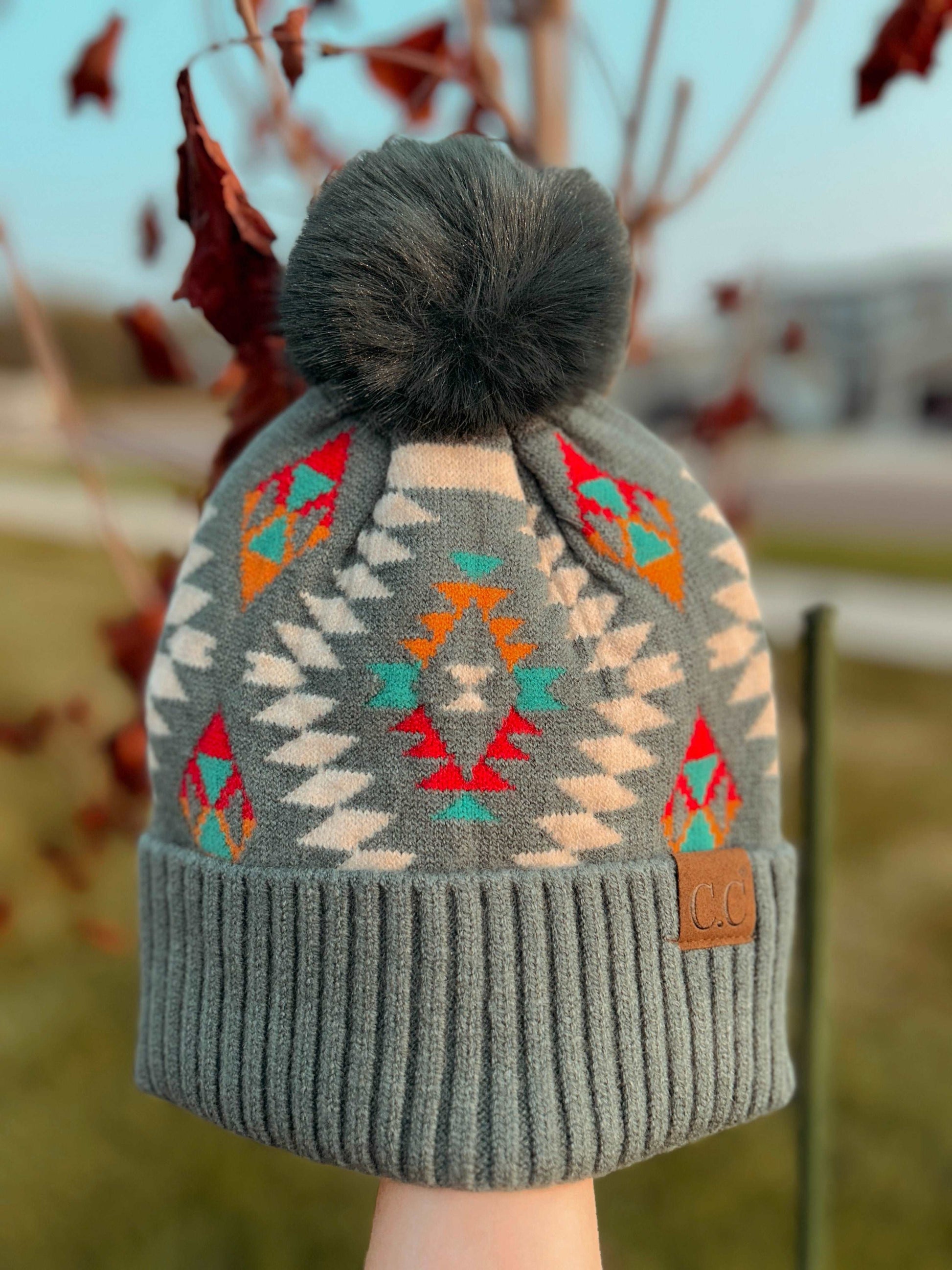 Meant to Be Aztec C.C Beanie