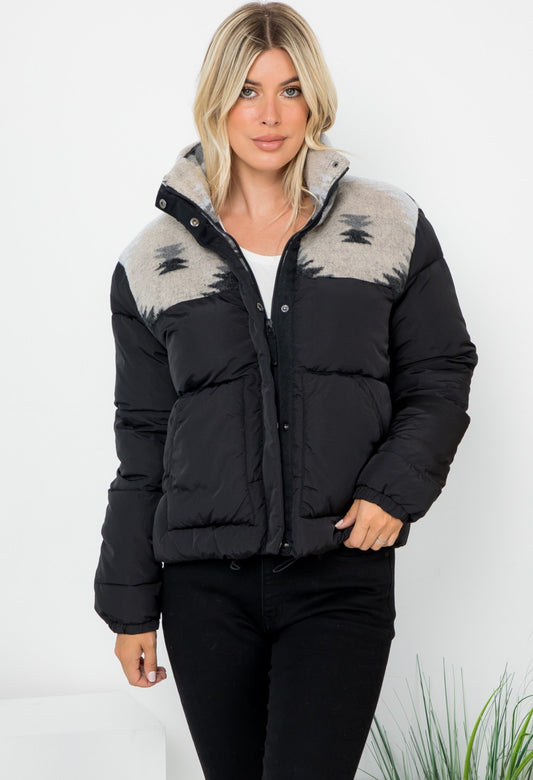 Aztec Winter Puffer Coat