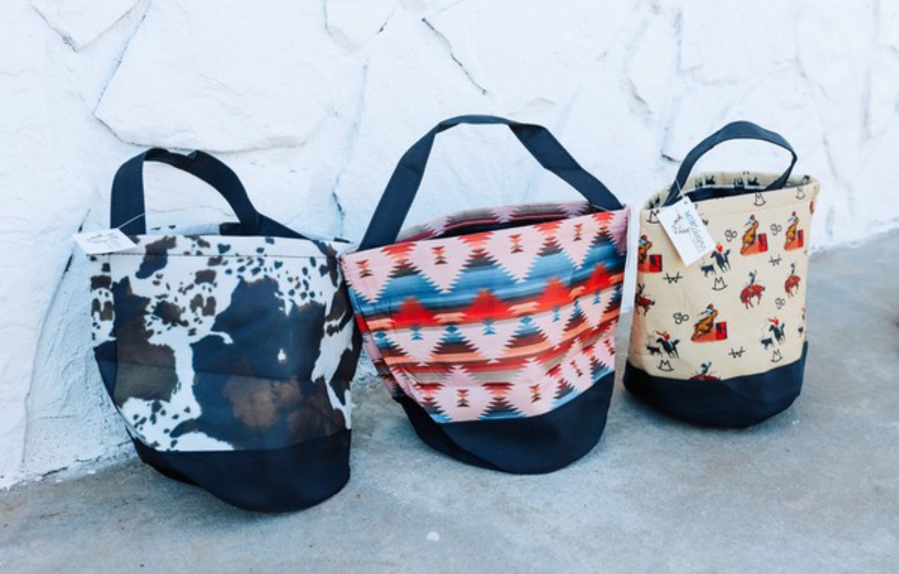 Kids Storage Caddy Cowhide, Aztec and Vintage Cowboy Print