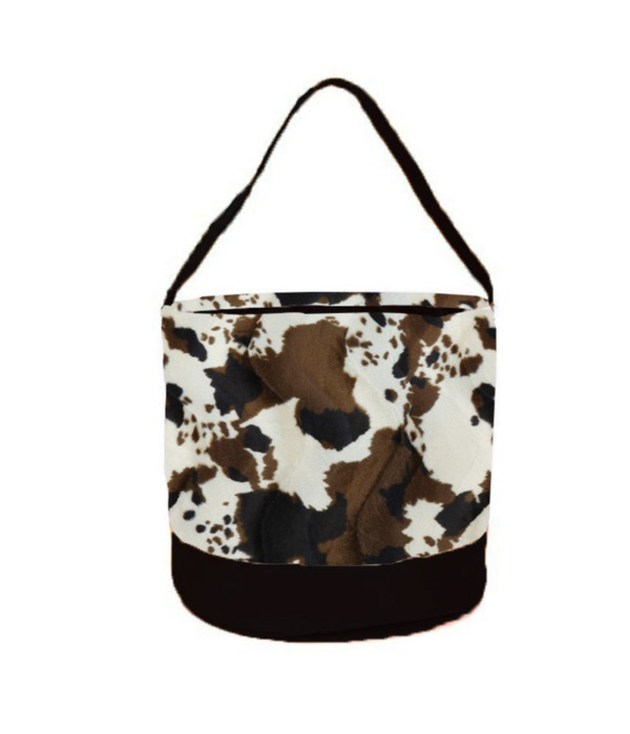 Brown Cowhide Storage Caddy