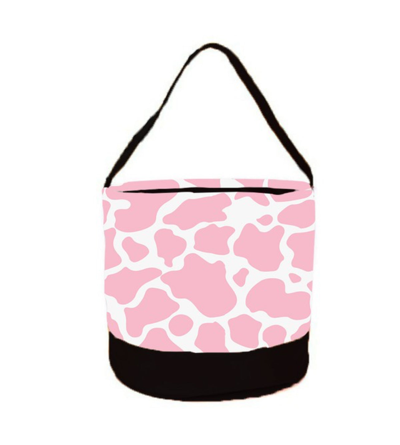 Pink Cowhide Storage Caddy