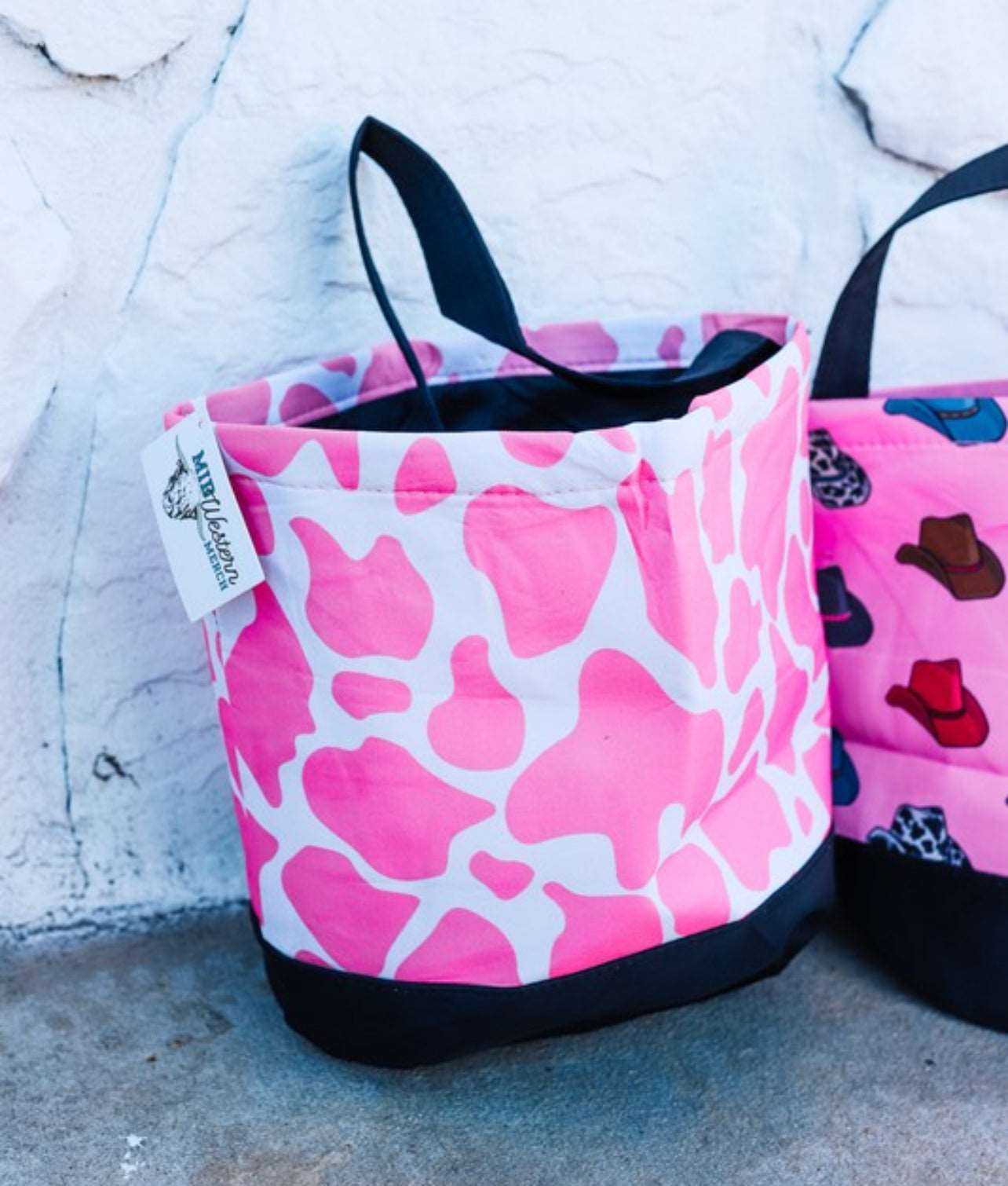 Real Life Pink Cowhide Storage Caddy