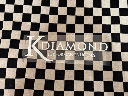 Black and white checkered towel with 'K Diamond' branding on a textured surface