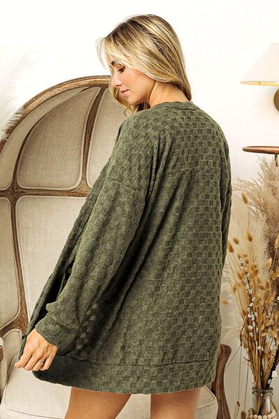 The Olive Check Cardigan
