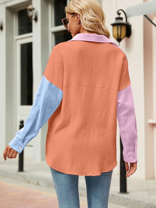 The Beck Color Block Shacket