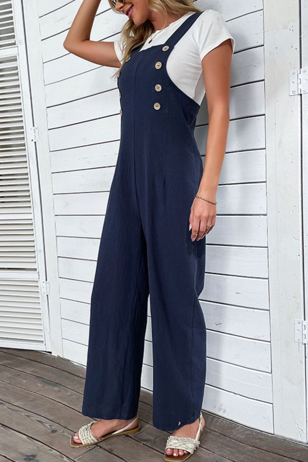 Light Up Your Life Buttoned Overalls